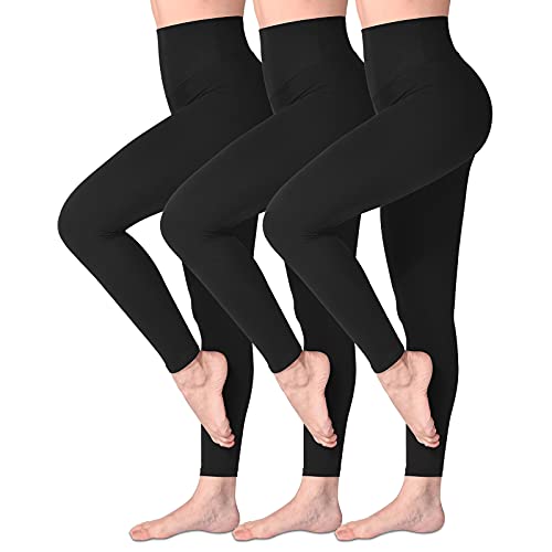 SINOPHANT High Waisted Leggings for Women, Buttery Soft Elastic Opaque Tummy Control Leggings, Plus Size Workout Gym Yoga